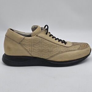 Mauri alligator tan sneakers shoes 8935 mens size 11